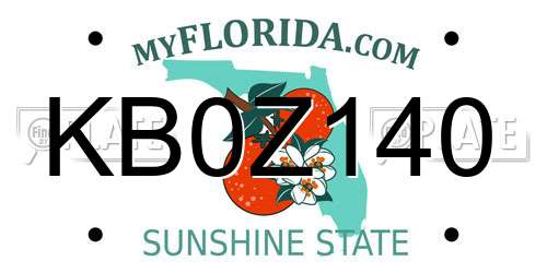 KB0Z140 Florida License Plate
