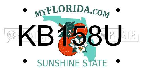 KB158U Florida License Plate