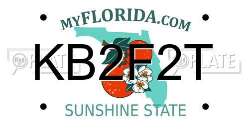 KB2F2T Florida License Plate