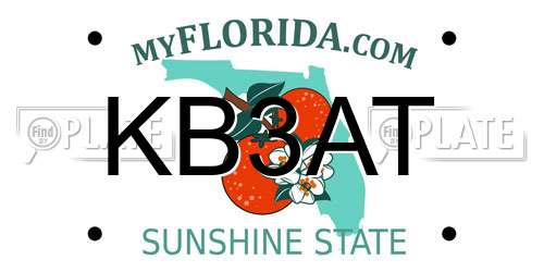 KB3AT Florida License Plate