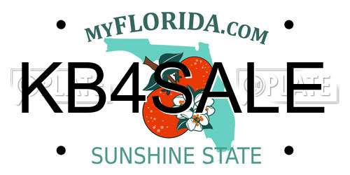 KB4SALE Florida License Plate
