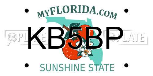 KB5BP Florida License Plate