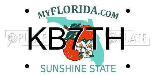 KB7TH Florida License Plate