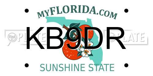 KB9DR Florida License Plate