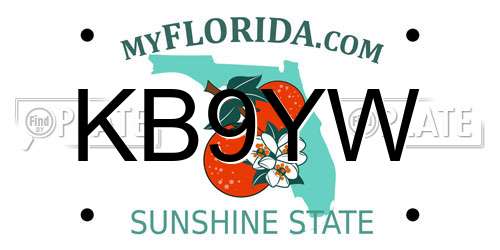 KB9YW Florida License Plate