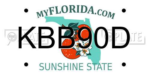 KBB90D Florida License Plate