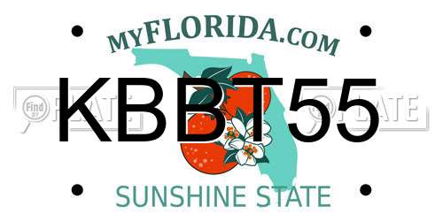 KBBT55 Florida License Plate
