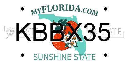 KBBX35 Florida License Plate