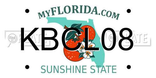KBCL08 Florida License Plate