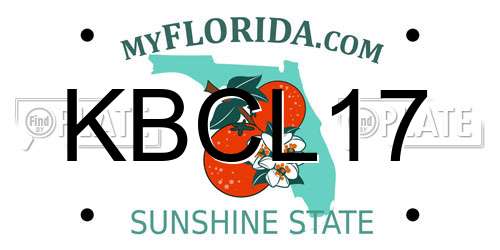 KBCL17 Florida License Plate