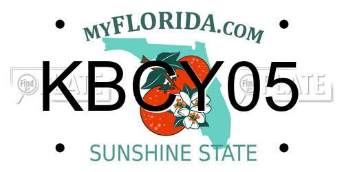 KBCY05 Florida License Plate