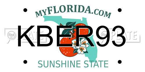 KBER93 Florida License Plate