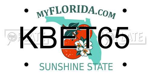 KBET65 Florida License Plate