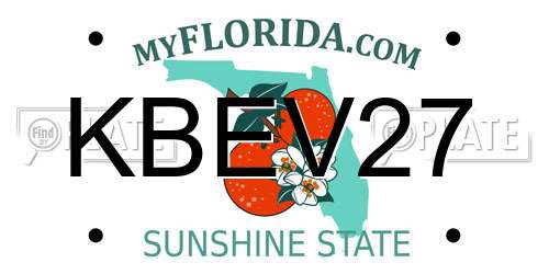 KBEV27 Florida License Plate