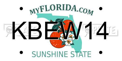 KBEW14 Florida License Plate