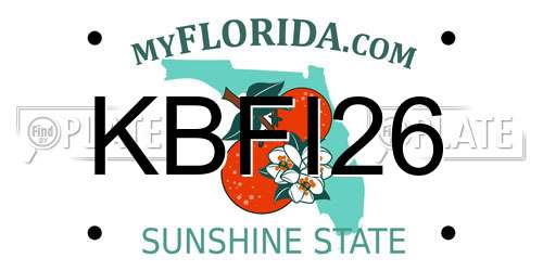 KBFI26 Florida License Plate