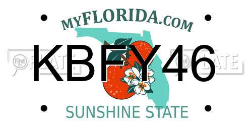 KBFY46 Florida License Plate