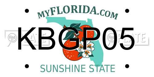 KBGP05 Florida License Plate