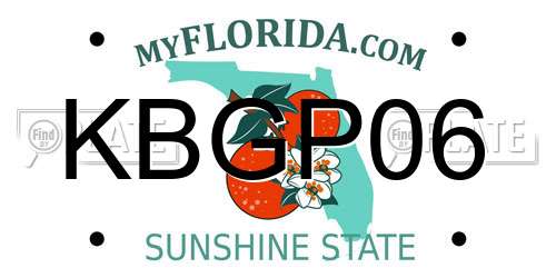 KBGP06 Florida License Plate