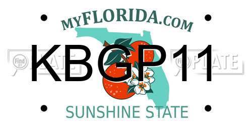 KBGP11 Florida License Plate
