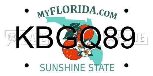 KBGQ89 Florida License Plate