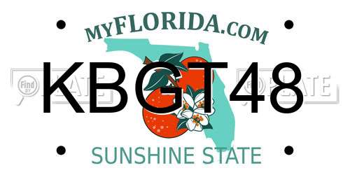 KBGT48 Florida License Plate