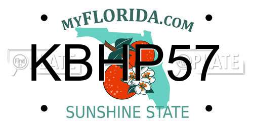 KBHP57 Florida License Plate