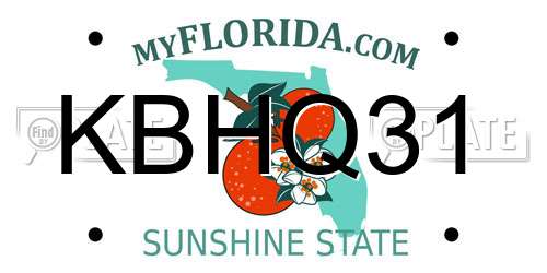 KBHQ31 Florida License Plate