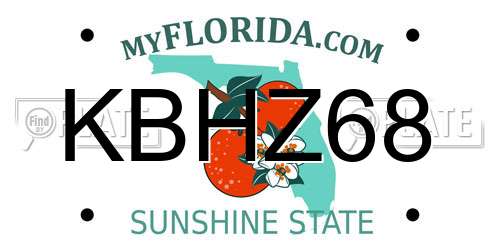KBHZ68 Florida License Plate