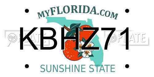 KBHZ71 Florida License Plate