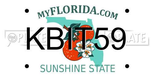 KBIT59 Florida License Plate