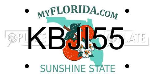 KBJI55 Florida License Plate