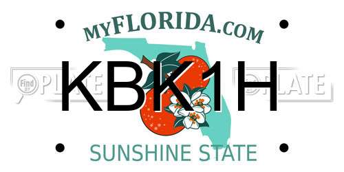 KBK1H Florida License Plate
