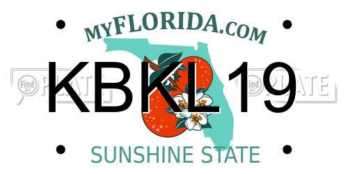 KBKL19 Florida License Plate