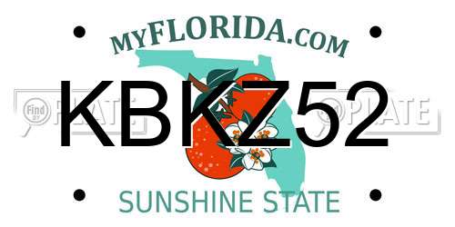 KBKZ52 Florida License Plate