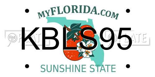 KBLS95 Florida License Plate