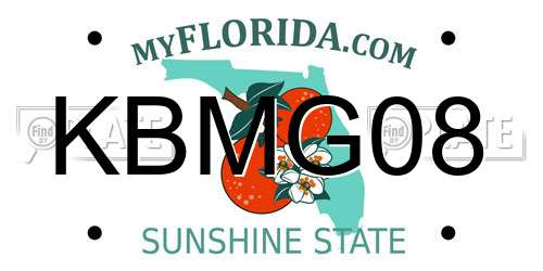 KBMG08 Florida License Plate
