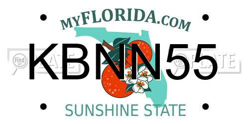 KBNN55 Florida License Plate