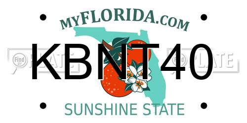KBNT40 Florida License Plate