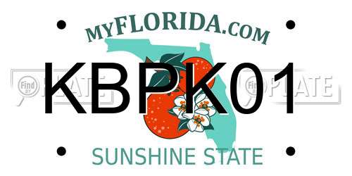 KBPK01 Florida License Plate