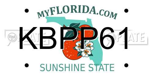 KBPP61 Florida License Plate