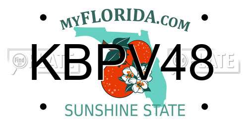 KBPV48 Florida License Plate