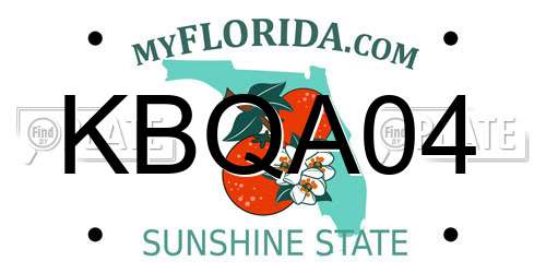 KBQA04 Florida License Plate
