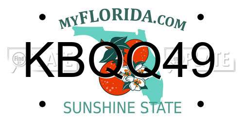 KBQQ49 Florida License Plate