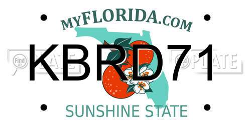 KBRD71 Florida License Plate