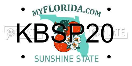 KBSP20 Florida License Plate