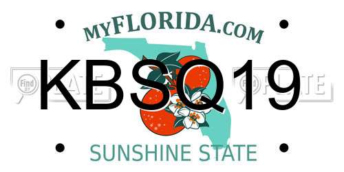 KBSQ19 Florida License Plate