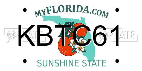 KBTC61 Florida License Plate