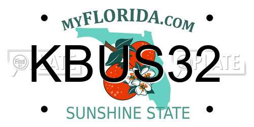 KBUS32 Florida License Plate