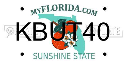KBUT40 Florida License Plate